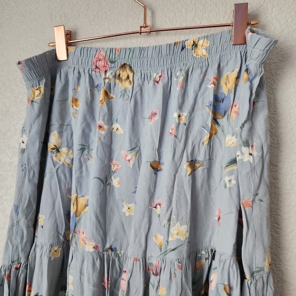 SURREALIST x VINTAGE 90's crinkle floral midi skirt heart buttons size 1 - Picture 8 of 13